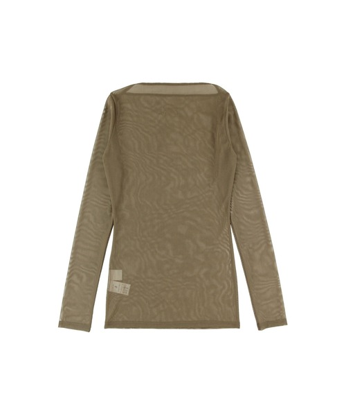 ALEXIA STAM（アリシアスタン）の「Wellness Mesh Long Sleeve Top/ウェルネスメッシュロンT（Tシャツ/カットソー・レディース・カーキ/ブラック/アイボリー・M/S）」の7枚目の写真