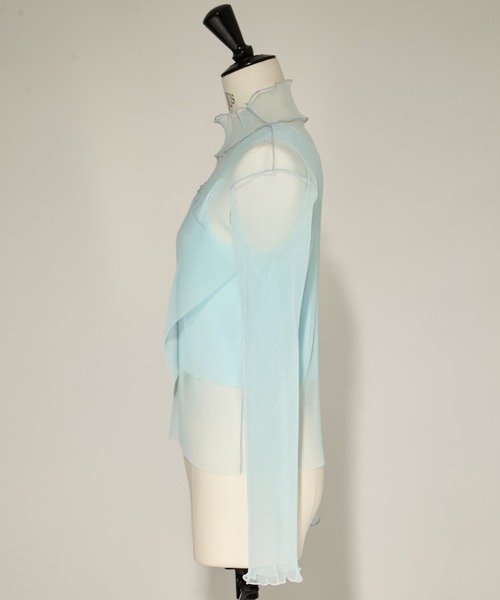 kotohayokozawa/コトハヨコザワ】SHEER LAYERED LONG SLEEVE TOP