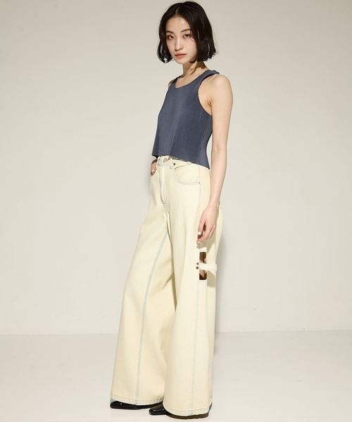kotohayokozawa(コトハヨコザワ)の「【kotohayokozawa/コトハヨコザワ】SHEER LAYERED LONG SLEEVE TOP/シアーレイヤードロングスリーブトップス(Tシャツ/カットソー・レディース・オリーブ/パープル/ライトブルー・FREE)」の7枚目の写真
