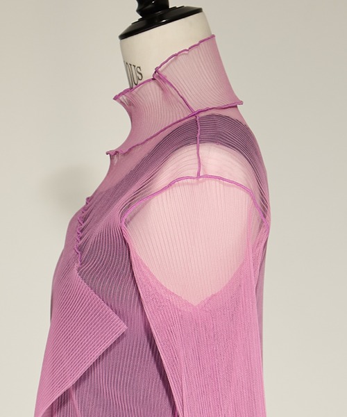 kotohayokozawa/コトハヨコザワ】SHEER LAYERED LONG SLEEVE TOP