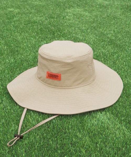 UNIVERSAL OVERALL（ユニバーサルオーバーオール）の「【UNIVERSAL OVERALL/ユニバーサルオーバーオール】UOロゴ刺繍 SHADAN ロングブリムハット（ハット・メンズ・カーキ/ブラック/ベージュ/チャコール・FREE）」の3枚目の写真