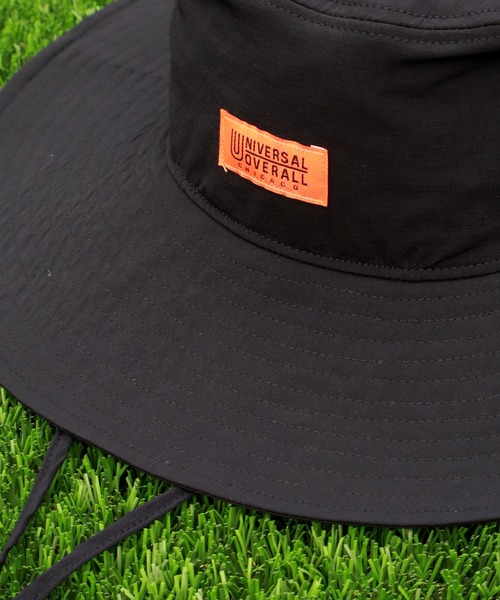 UNIVERSAL OVERALL(ユニバーサルオーバーオール)の「【UNIVERSAL OVERALL/ユニバーサルオーバーオール】UOロゴ刺繍 SHADAN ロングブリムハット(ハット・メンズ・カーキ/ブラック/ベージュ/チャコール・FREE)」の11枚目の写真