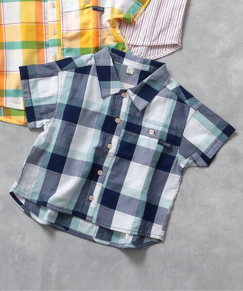 apres les cours(アプレレクール)の「WEB限定【リンク】まいにちシャツ(シャツ/ブラウス・キッズ・ブルー/ドット/ネイビー/ストライプ/イエロー・90/120/100/110/130/80)」の1枚目の写真