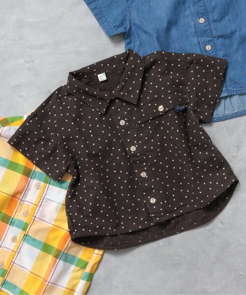 apres les cours(アプレレクール)の「WEB限定【リンク】まいにちシャツ(シャツ/ブラウス・キッズ・ブルー/ドット/ネイビー/ストライプ/イエロー・90/120/100/110/130/80)」の5枚目の写真