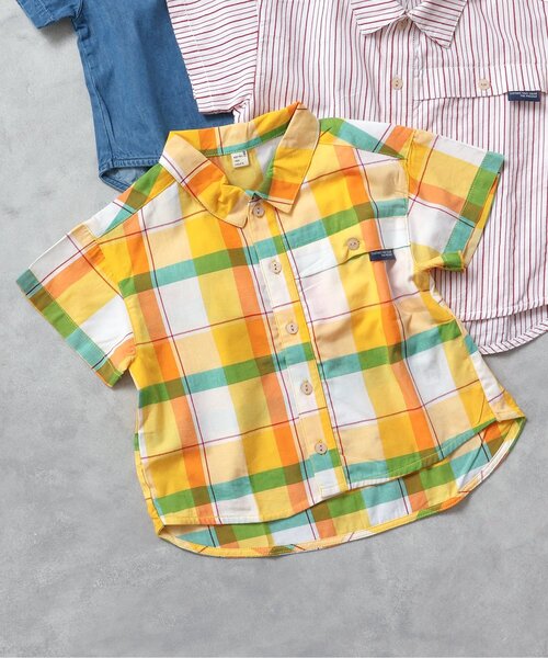 apres les cours(アプレレクール)の「WEB限定【リンク】まいにちシャツ(シャツ/ブラウス・キッズ・ブルー/ドット/ネイビー/ストライプ/イエロー・90/120/100/110/130/80)」の3枚目の写真
