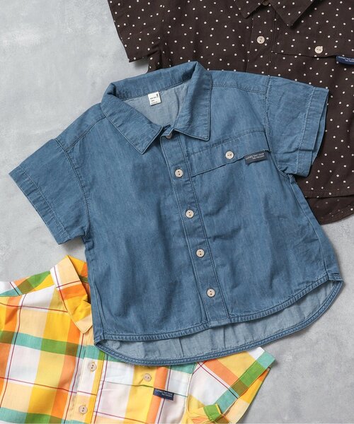 apres les cours(アプレレクール)の「WEB限定【リンク】まいにちシャツ(シャツ/ブラウス・キッズ・ブルー/ドット/ネイビー/ストライプ/イエロー・90/120/100/110/130/80)」の2枚目の写真