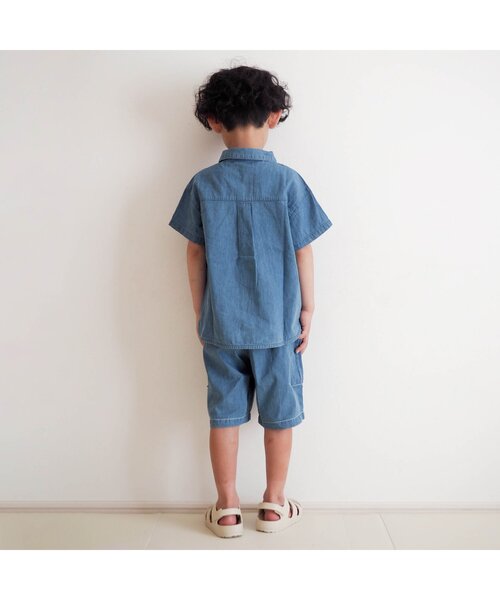 apres les cours(アプレレクール)の「WEB限定【リンク】まいにちシャツ(シャツ/ブラウス・キッズ・ブルー/ドット/ネイビー/ストライプ/イエロー・90/120/100/110/130/80)」の7枚目の写真