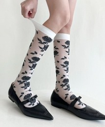 VIBGYOR（ヴィブジョー）の「【LAMPOON】薔薇ソックス（ソックス/靴下）」