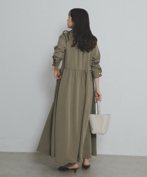 F by ROSSO(エフバイロッソ)の「フラップデザインシャツワンピース(ワンピース・レディース・ライトベージュ/カーキ・38/36)」の18枚目の写真