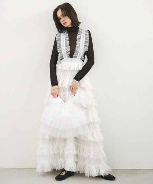 PERNA（ペルナ）の「チュールチャームショルダーバッグ（ショルダーバッグ・レディース・ブラック/ホワイト・FREE）」の19枚目の写真