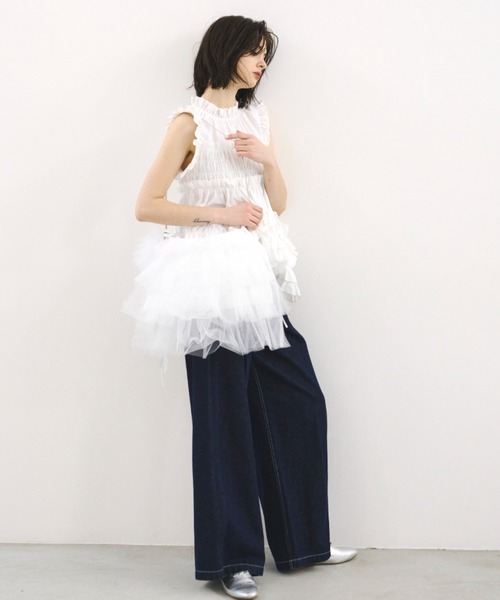 PERNA（ペルナ）の「チュールチャームショルダーバッグ（ショルダーバッグ・レディース・ブラック/ホワイト・FREE）」の22枚目の写真