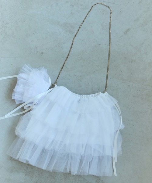 PERNA（ペルナ）の「チュールチャームショルダーバッグ（ショルダーバッグ・レディース・ブラック/ホワイト・FREE）」の18枚目の写真