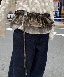 レオパードレイヤードラップスカート