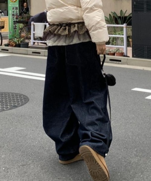 lilful(リルフル)の「レオパードレイヤードラップスカート(スカート・レディース・グレー/ベージュ・F)」の6枚目の写真