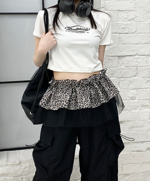 lilful(リルフル)の「レオパードレイヤードラップスカート(スカート・レディース・グレー/ベージュ・F)」の20枚目の写真