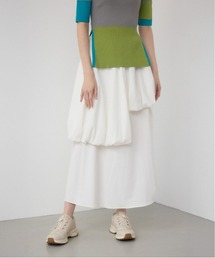 【PLUS】コンビネーションレイヤードスカート