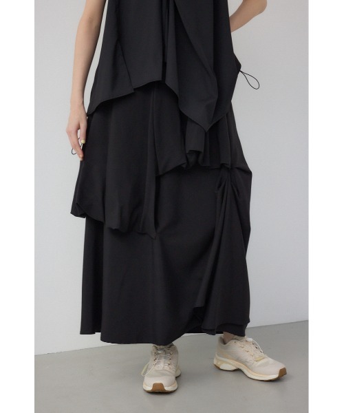 PLUS(プラス)の「【PLUS】コンビネーションレイヤードスカート(スカート・レディース・ホワイト/ブラック・SMALL/MEDIUM)」の3枚目の写真