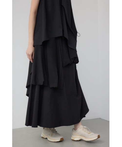 PLUS(プラス)の「【PLUS】コンビネーションレイヤードスカート(スカート・レディース・ホワイト/ブラック・SMALL/MEDIUM)」の4枚目の写真