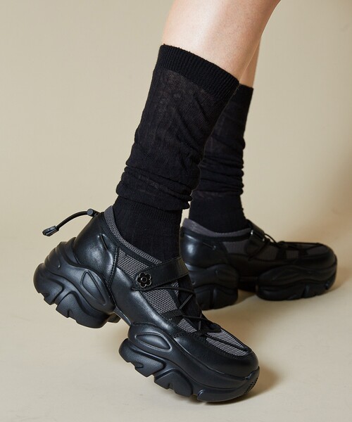 MARY QUANT×PUBLUXクロスコード バレエ スニーカー MARY QUANT × PUBLUX/マリークワント クロスコード バレエ