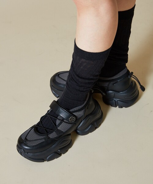 MARY QUANT × PUBLUX/クロスコード バレエ スニーカー MARY QUANT × PUBLUX/マリークワント クロスコード バレエ
