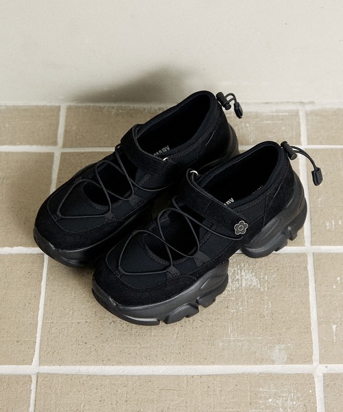 MARY QUANT × PUBLUX/マリークワント クロスコード バレエ スニーカー