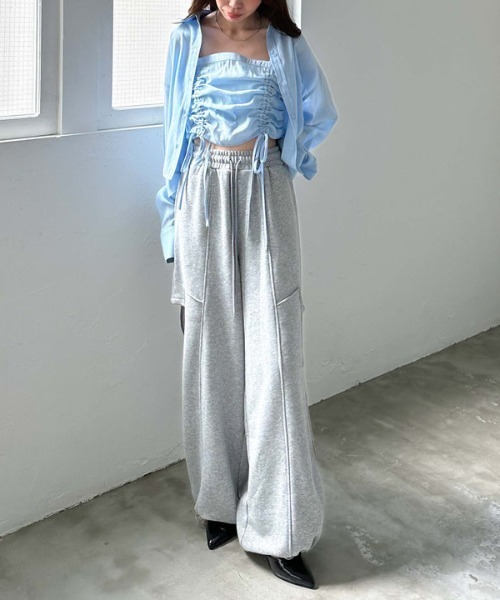 archives（アルシーヴ）の「ドロストビスチェ×シャツＳＥＴ（アンサンブル・レディース・イエロー/ブラック/オフホワイト/ブルー/クリーム・MEDIUM）」の9枚目の写真