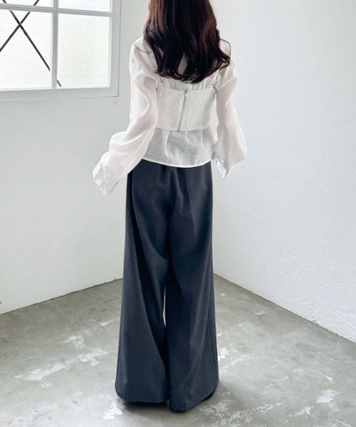 archives（アルシーヴ）の「ドロストビスチェ×シャツＳＥＴ（アンサンブル・レディース・イエロー/ブラック/オフホワイト/ブルー/クリーム・MEDIUM）」の20枚目の写真