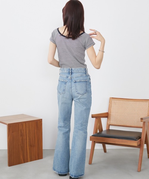 Auntie Rosa Holiday(アンティローザホリデー)の「レースアップボーダーコンパクトTEE(Tシャツ/カットソー・レディース・ブラック/ネイビー・FREE)」の10枚目の写真