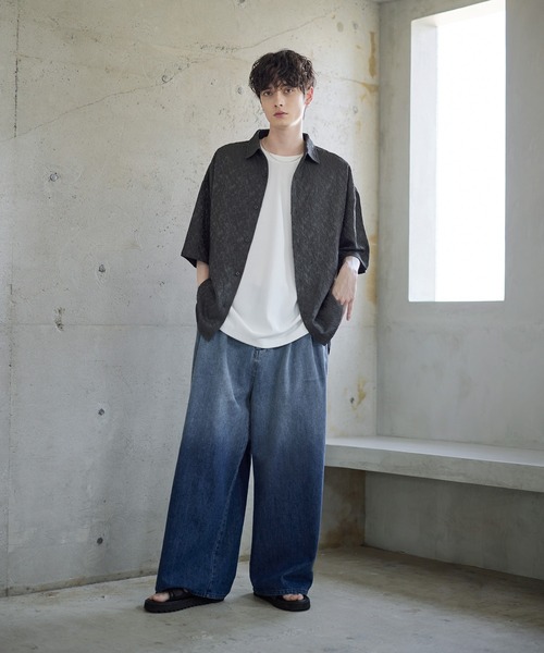 ETELIO（エテリオ）の「リップルプリーツレイヤードノースリーブ/タンクトップ（タンクトップ・メンズ・ブラック/ライトグレー/チャコール/ホワイト・XS/XL/L/M/S）」の21枚目の写真