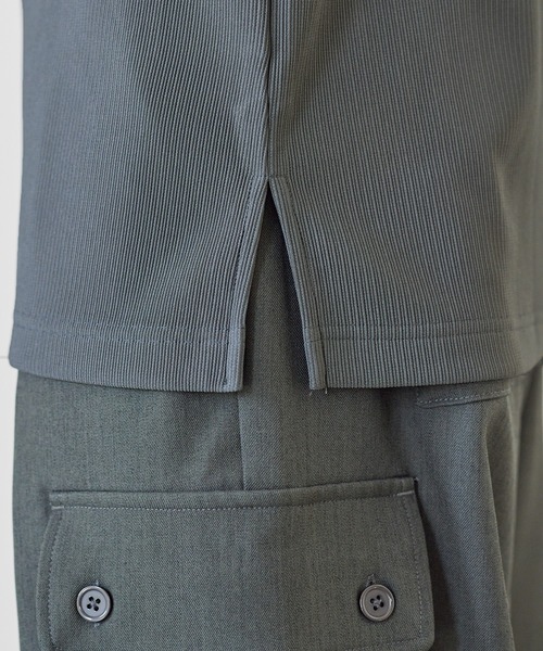 ETELIO（エテリオ）の「リップルプリーツレイヤードノースリーブ/タンクトップ（タンクトップ・メンズ・ブラック/ライトグレー/チャコール/ホワイト・XS/XL/L/M/S）」の8枚目の写真