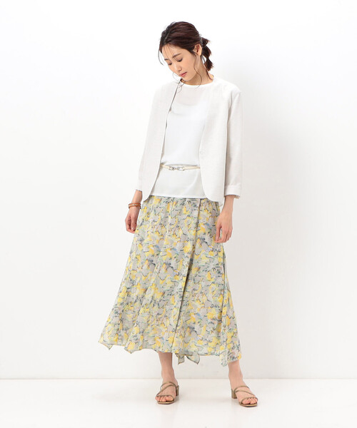 K.T KIYOKO TAKASE（キヨコタカセ）の「Ｗフェイスジャージー ノーカラージャケット（ノーカラージャケット・レディース・サックスブルー・9号）」の3枚目の写真