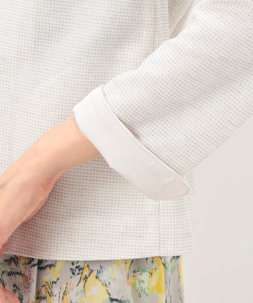 K.T KIYOKO TAKASE（キヨコタカセ）の「Ｗフェイスジャージー ノーカラージャケット（ノーカラージャケット・レディース・サックスブルー・9号）」の13枚目の写真