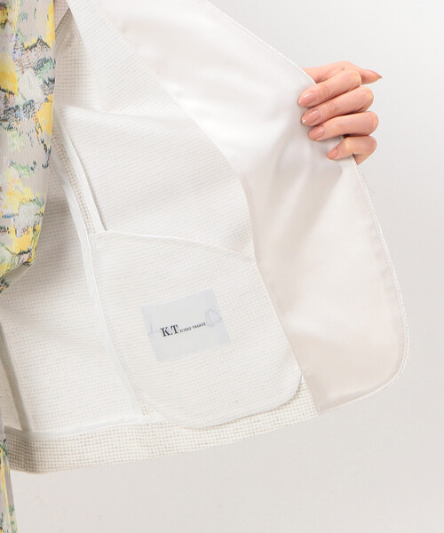 K.T KIYOKO TAKASE（キヨコタカセ）の「Ｗフェイスジャージー ノーカラージャケット（ノーカラージャケット・レディース・サックスブルー・9号）」の17枚目の写真