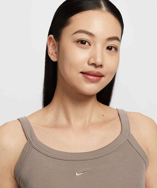 NIKE ロゴ チル ニット リブ タイトドレス ワンピース 関＊送込 NIKE】ロゴ チル ニット リブ タイトドレス ワンピース
