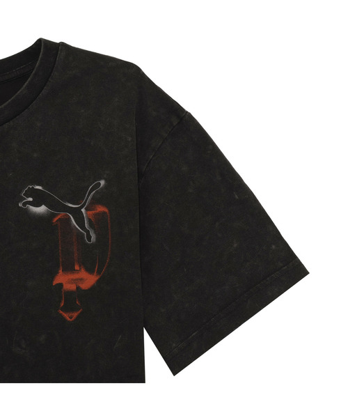 PUMA（プーマ）の「PUMA プーマ ユニセックス グラフィックス パンク 半袖 Tシャツ（Tシャツ/カットソー・メンズ・ブルー系その他/ブラック・LARGE/MEDIUM/SMALL/X-LARGE/XX-LARGE）」の4枚目の写真