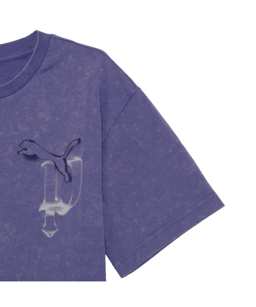 PUMA（プーマ）の「PUMA プーマ ユニセックス グラフィックス パンク 半袖 Tシャツ（Tシャツ/カットソー・メンズ・ブルー系その他/ブラック・LARGE/MEDIUM/SMALL/X-LARGE/XX-LARGE）」の8枚目の写真