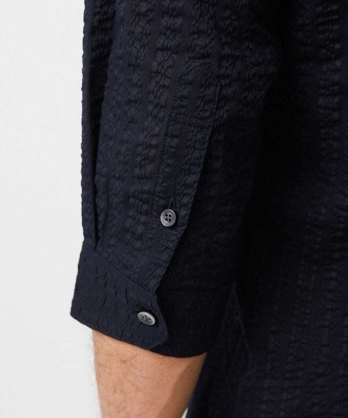 MICHEL KLEIN HOMME (ミッシェルクランオム)の「リップルストライプ七分袖シャツ(シャツ/ブラウス・メンズ・ホワイト/ネイビー/ダークグレー/ラベンダー・MEDIUM/LARGE/X-LARGE)」の19枚目の写真