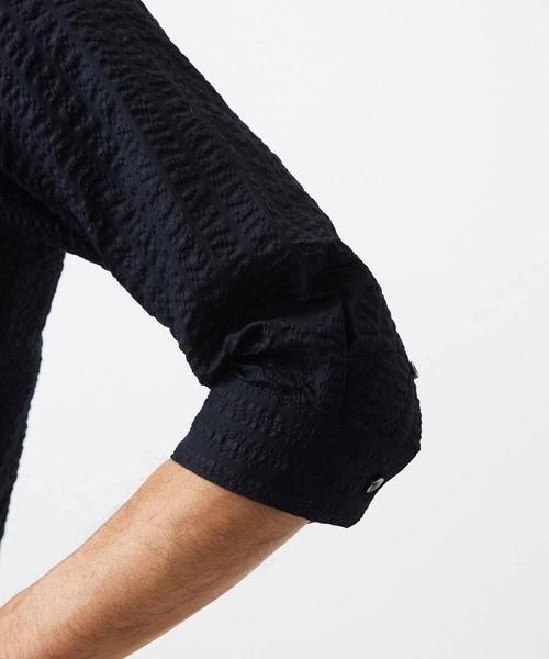 MICHEL KLEIN HOMME (ミッシェルクランオム)の「リップルストライプ七分袖シャツ(シャツ/ブラウス・メンズ・ホワイト/ネイビー/ダークグレー/ラベンダー・MEDIUM/LARGE/X-LARGE)」の20枚目の写真