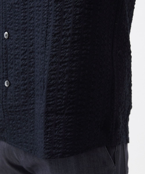 MICHEL KLEIN HOMME (ミッシェルクランオム)の「リップルストライプ七分袖シャツ(シャツ/ブラウス・メンズ・ホワイト/ネイビー/ダークグレー/ラベンダー・MEDIUM/LARGE/X-LARGE)」の22枚目の写真