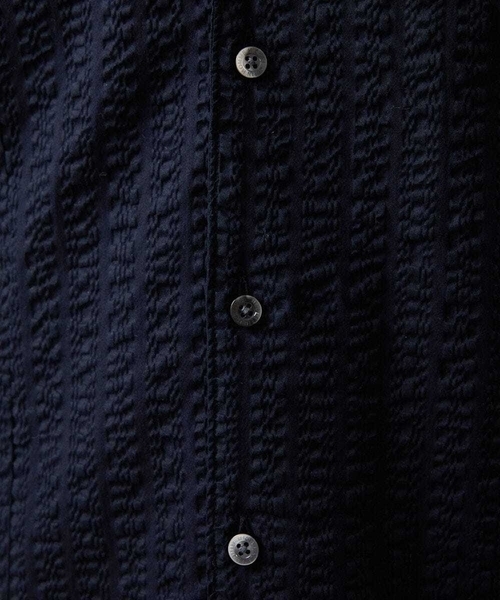 MICHEL KLEIN HOMME (ミッシェルクランオム)の「リップルストライプ七分袖シャツ(シャツ/ブラウス・メンズ・ホワイト/ネイビー/ダークグレー/ラベンダー・MEDIUM/LARGE/X-LARGE)」の17枚目の写真