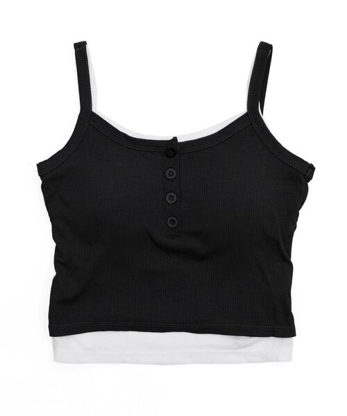 dispark（ディスパーク）の「DISPARK/リブボタンキャミソール（キャミソール・レディース・ブラウン/ブラック・FREE）」の17枚目の写真