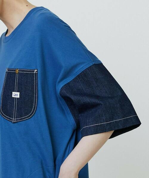 FRAPBOIS（フラボア）の「Lee×FRAPBOIS カットワンピース（ワンピース・レディース・ブルー/ブラック・FREE）」の8枚目の写真