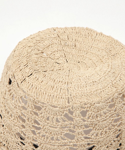 niko and...（ニコアンド）の「オリジナルペーパー透かし編みハット（ハット・レディース・ナチュラル/オフホワイト・FREE）」の19枚目の写真