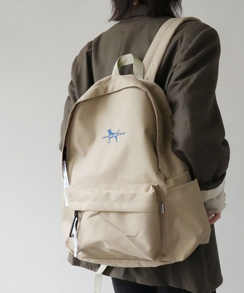 RiNc (リンク)の「【 Labrador Retriever / ラブラドールレトリバー 】 ラブラ シンプル バックパック(バックパック/リュック・レディース・ブラック/ベージュ/ネイビー・FREE)」の1枚目の写真