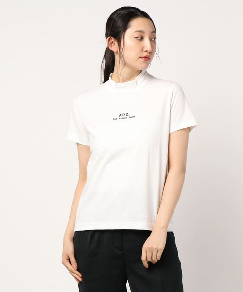 A.P.C. ホワイト Tシャツ 半袖 セール/ブランド古着】半袖カットソー（Tシャツ/カットソー