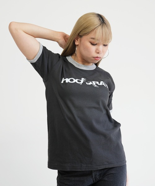 BASIS（ベイシス）の「ENAコラボTシャツ リンガーロゴtシャツ 綿100% リンガーT カットソー 半袖（Tシャツ/カットソー・レディース・ブラック/ホワイト・SMALL/MEDIUM）」の16枚目の写真