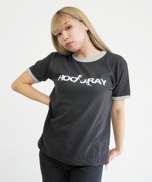 BASIS（ベイシス）の「ENAコラボTシャツ リンガーロゴtシャツ 綿100% リンガーT カットソー 半袖（Tシャツ/カットソー・レディース・ブラック/ホワイト・SMALL/MEDIUM）」の17枚目の写真