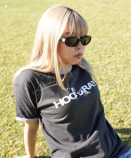 BASIS（ベイシス）の「ENAコラボTシャツ リンガーロゴtシャツ 綿100% リンガーT カットソー 半袖（Tシャツ/カットソー・レディース・ブラック/ホワイト・SMALL/MEDIUM）」の10枚目の写真