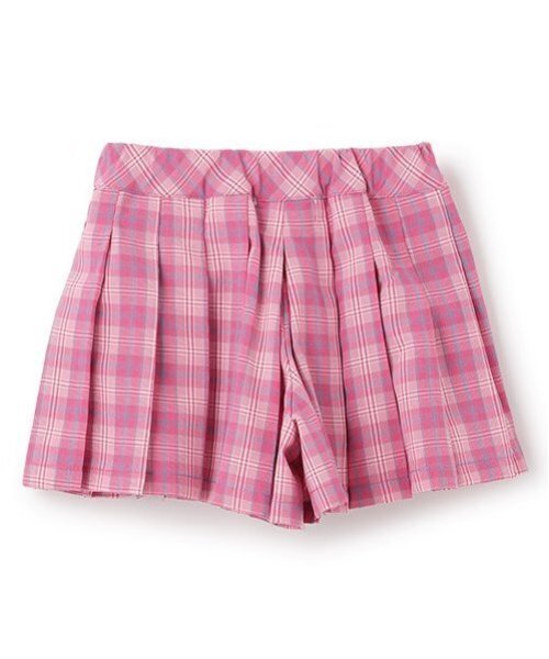 minimal（ミニマル）の「チェックプリーツキュロット（スカート・キッズ・オレンジ/ピンク/ターコイズブルー/ブラック・130cm/140cm/90cm/100cm/120cm/110cm）」の6枚目の写真