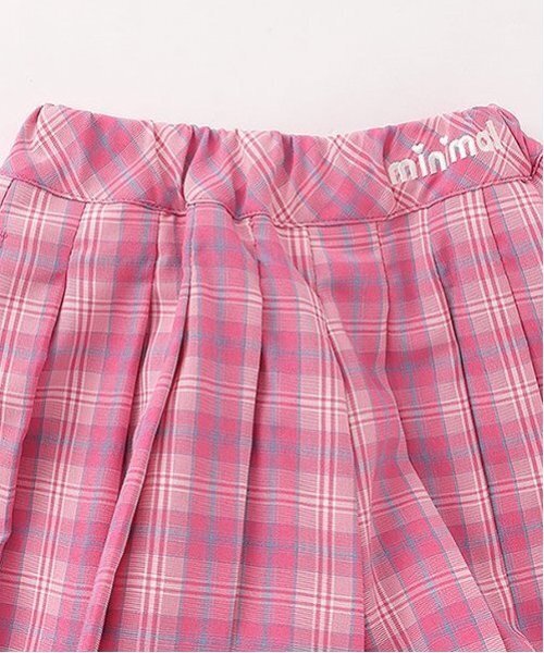 minimal（ミニマル）の「チェックプリーツキュロット（スカート・キッズ・オレンジ/ピンク/ターコイズブルー/ブラック・130cm/140cm/90cm/100cm/120cm/110cm）」の7枚目の写真